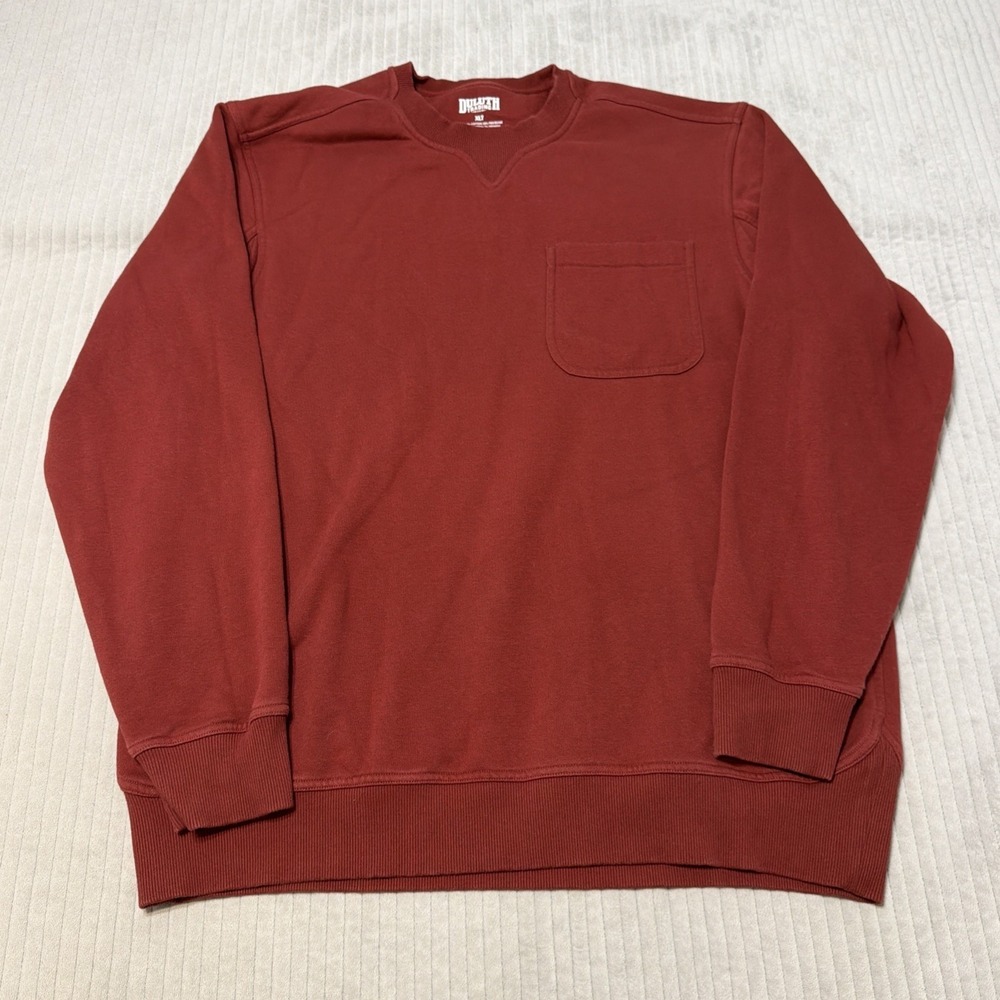 Duluth Trading Heavy Duty Crewneck Sweatshirt Mens XLT Tall RED Casual